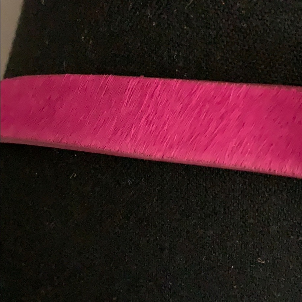 Vintage Pink Ponyhair Leather Belt Size XL - Picture 4 of 5